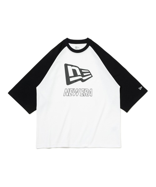 NEW ERA(ニューエラ)の「ニューエラ パフォーマンスアパレル ラグランスリーブ オーバーサイズ(Tシャツ/カットソー・メンズ・ブラック/ホワイト・M/L/XL/XXL)」の1枚目の写真