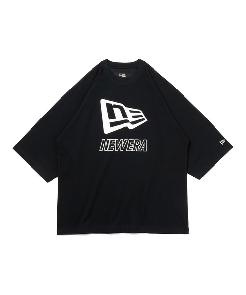 NEW ERA(ニューエラ)の「ニューエラ パフォーマンスアパレル ラグランスリーブ オーバーサイズ(Tシャツ/カットソー・メンズ・ブラック/ホワイト・M/L/XL/XXL)」の2枚目の写真