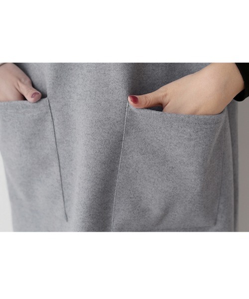 Miniministore(ミニミニストア)の「ワンピース ジャンパースカートレディース(ワンピース・レディース・パープル/グレイッシュベージュ/グレー/ダークグリーン/ブラック/ブルー・L)」の14枚目の写真