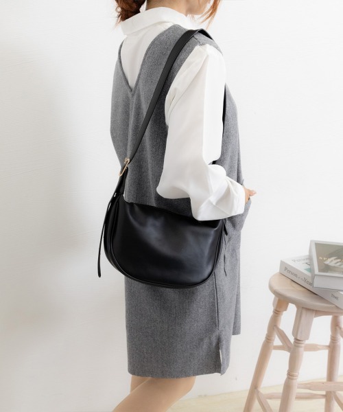 Miniministore(ミニミニストア)の「ワンピース ジャンパースカートレディース(ワンピース・レディース・パープル/グレイッシュベージュ/グレー/ダークグリーン/ブラック/ブルー・L)」の16枚目の写真