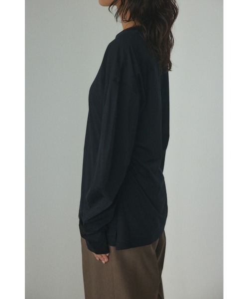 BLACK BY MOUSSY（ブラックバイマウジー）の「curved sleeve tops(カーブスリーブトップス)（Tシャツ/カットソー・レディース・ライトイエロー/ブラック/ホワイト・FREE）」の7枚目の写真