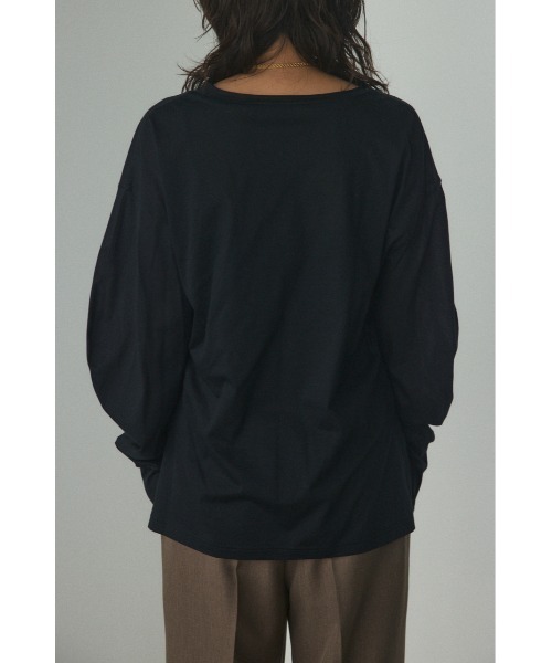 BLACK BY MOUSSY（ブラックバイマウジー）の「curved sleeve tops(カーブスリーブトップス)（Tシャツ/カットソー・レディース・ライトイエロー/ブラック/ホワイト・FREE）」の8枚目の写真