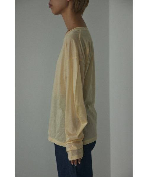 BLACK BY MOUSSY（ブラックバイマウジー）の「curved sleeve tops(カーブスリーブトップス)（Tシャツ/カットソー・レディース・ライトイエロー/ブラック/ホワイト・FREE）」の15枚目の写真