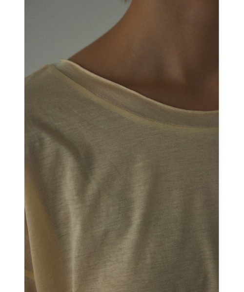 BLACK BY MOUSSY（ブラックバイマウジー）の「curved sleeve tops(カーブスリーブトップス)（Tシャツ/カットソー・レディース・ライトイエロー/ブラック/ホワイト・FREE）」の17枚目の写真