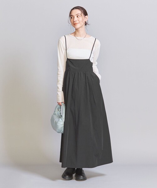 BEAUTY&YOUTH UNITED ARROWS（ビューティーアンドユースユナイテッドアローズ）の「バックホール キャミワンピース（ワンピース・レディース・ブラック/モカ・M/S）」の9枚目の写真