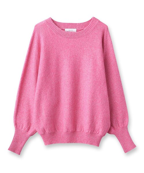 GALLEST（ギャレスト）の「リラックスラメクルーニット（ニット/セーター・レディース・ピンク系/ライトグレー/ライトベージュ/チャコールグレー・38）」の5枚目の写真