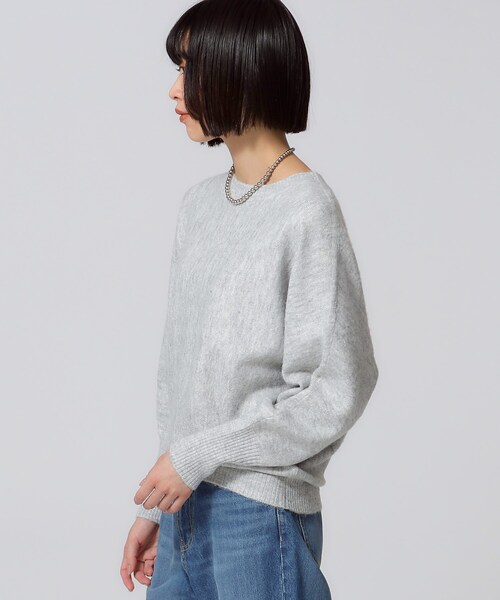 GALLEST（ギャレスト）の「リラックスラメクルーニット（ニット/セーター・レディース・ピンク系/ライトグレー/ライトベージュ/チャコールグレー・38）」の7枚目の写真