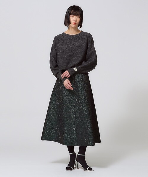 GALLEST（ギャレスト）の「リラックスラメクルーニット（ニット/セーター・レディース・ピンク系/ライトグレー/ライトベージュ/チャコールグレー・38）」の9枚目の写真