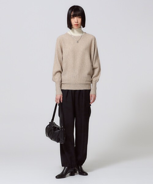 GALLEST（ギャレスト）の「リラックスラメクルーニット（ニット/セーター・レディース・ピンク系/ライトグレー/ライトベージュ/チャコールグレー・38）」の12枚目の写真