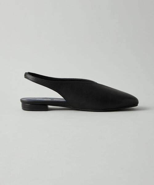 CITEN（シテン）の「＜CITEN＞Vカット スクエア フラット シューズ（パンプス・レディース・ワインレッド/ブラック・24.5cm/24cm/23.5cm/23cm）」の3枚目の写真