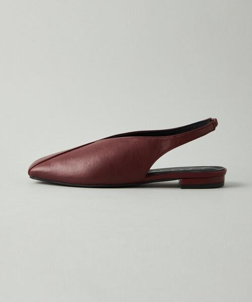 CITEN（シテン）の「＜CITEN＞Vカット スクエア フラット シューズ（パンプス・レディース・ワインレッド/ブラック・24.5cm/24cm/23.5cm/23cm）」の9枚目の写真