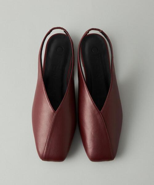 CITEN（シテン）の「＜CITEN＞Vカット スクエア フラット シューズ（パンプス・レディース・ワインレッド/ブラック・24.5cm/24cm/23.5cm/23cm）」の10枚目の写真
