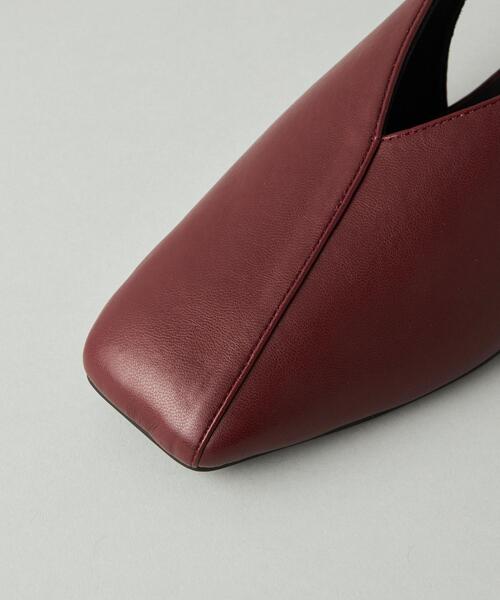 CITEN（シテン）の「＜CITEN＞Vカット スクエア フラット シューズ（パンプス・レディース・ワインレッド/ブラック・24.5cm/24cm/23.5cm/23cm）」の11枚目の写真