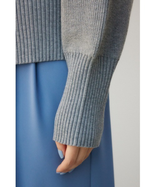 amomento ニットブルゾン/ジップブルゾン amomento ニットブルゾン/ジップブルゾン