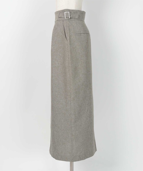 UR'S（ユアーズ）の「リネンライクサイドベルトデザインタイトスカート（スカート・レディース・アイボリー/ブラック/サンドベージュ/ブルー系その他・L/M/S）」の12枚目の写真