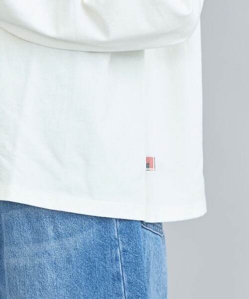 coen(コーエン)の「USAコットン天竺チビロゴ刺繍ロングスリーブTシャツ(Tシャツ/カットソー・レディース・オフホワイト/ライム/ダークグレー/コバルトブルー・M/L)」の19枚目の写真