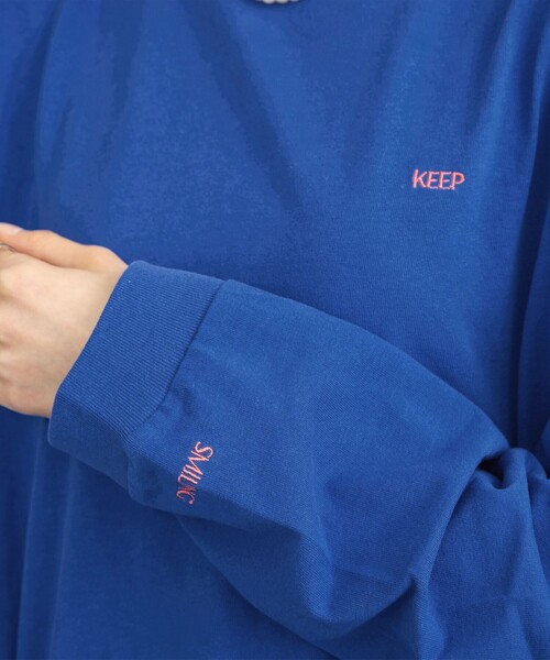 coen(コーエン)の「USAコットン天竺チビロゴ刺繍ロングスリーブTシャツ(Tシャツ/カットソー・レディース・オフホワイト/ライム/ダークグレー/コバルトブルー・M/L)」の13枚目の写真
