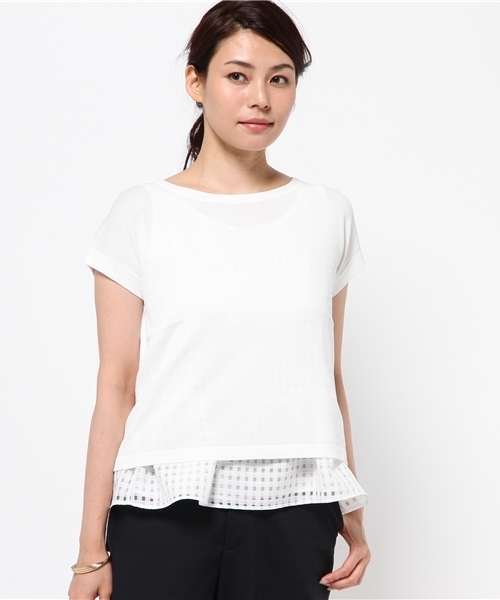 La TOTALITE(ラトータリテ)の「レースタンクツキプルオーバー◆(ニット/セーター・レディース・ブラック/ホワイト/ブルー系その他・FREE)」の2枚目の写真