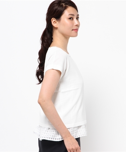 La TOTALITE(ラトータリテ)の「レースタンクツキプルオーバー◆(ニット/セーター・レディース・ブラック/ホワイト/ブルー系その他・FREE)」の5枚目の写真