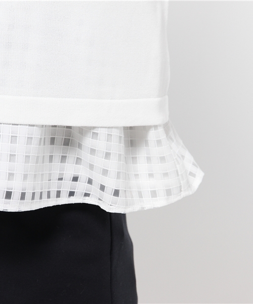 La TOTALITE(ラトータリテ)の「レースタンクツキプルオーバー◆(ニット/セーター・レディース・ブラック/ホワイト/ブルー系その他・FREE)」の10枚目の写真