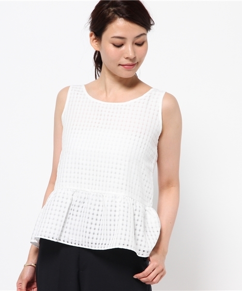 La TOTALITE(ラトータリテ)の「レースタンクツキプルオーバー◆(ニット/セーター・レディース・ブラック/ホワイト/ブルー系その他・FREE)」の12枚目の写真