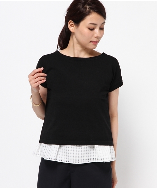 La TOTALITE(ラトータリテ)の「レースタンクツキプルオーバー◆(ニット/セーター・レディース・ブラック/ホワイト/ブルー系その他・FREE)」の14枚目の写真