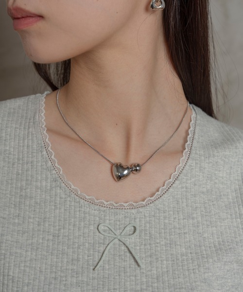 poiregnee（ポワニェ）の「［select］ハートネックレス（ネックレス・レディース・シルバー・FREE）」の6枚目の写真