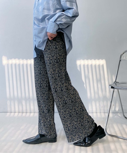 AS KNOW AS plus(アズノゥアズプラス)の「◎カットOK!! プリーツパンツ(その他パンツ・レディース・モカ/グレイッシュベージュ/ブラック系/ブラウン系/ブルー系/ピンク系/ブラック/アイボリー系/グレー系/ブラック系1/アイボリー系1/グレー系1/ブラック系2/ネイビー系2・FREE)」の12枚目の写真