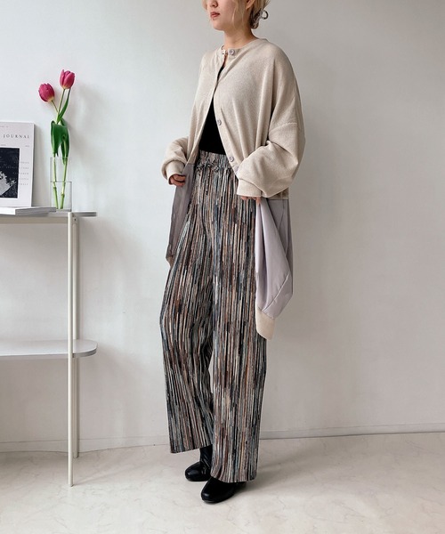 AS KNOW AS plus（アズノゥアズプラス）の「◎カットOK!! プリーツパンツ（その他パンツ・レディース・モカ/グレイッシュベージュ/ブラック系/ブラウン系/ブルー系/ピンク系/ブラック/アイボリー系/グレー系/ブラック系1/アイボリー系1/グレー系1・FREE）」の21枚目の写真