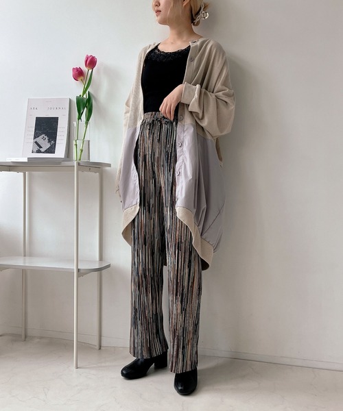 AS KNOW AS plus（アズノゥアズプラス）の「◎カットOK!! プリーツパンツ（その他パンツ・レディース・モカ/グレイッシュベージュ/ブラック系/ブラウン系/ブルー系/ピンク系/ブラック/アイボリー系/グレー系/ブラック系1/アイボリー系1/グレー系1・FREE）」の22枚目の写真