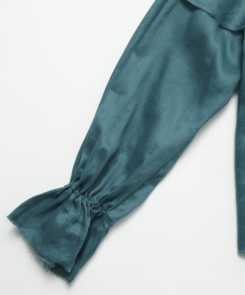 Firsthand（ファーストハンド）の「Firsthand/ファーストハンド マルチウェイラミーオフショルブラウス（シャツ/ブラウス・レディース・グリーン/ネイビー/オフホワイト・FREE）」の14枚目の写真