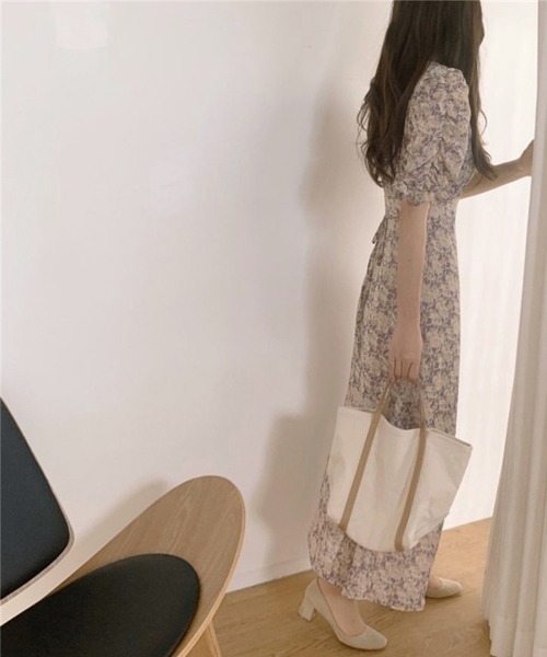 チップ⟡.·*.交渉中でも購入OKNEMIKA 花柄 半袖ワンピース セール】 【一部店舗限定】 夏みかん柄 半袖ワンピース