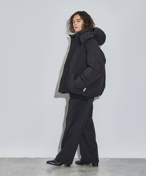 タケオキクチ　ダウン　L DOWN FABRIC】ダウンファブリック フード ZIP UP ブルゾン