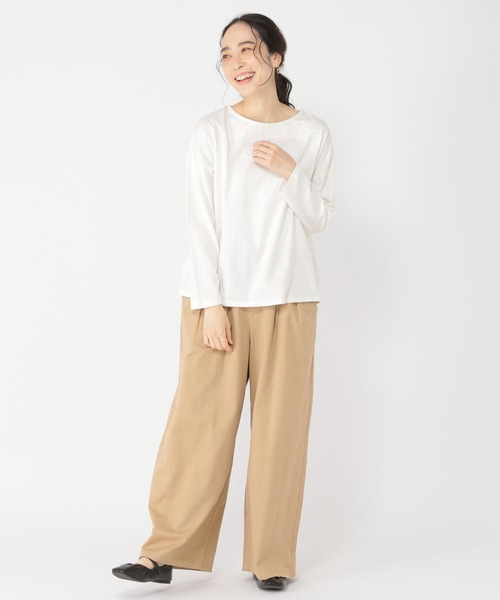セール】ボタニカル刺繍プルオーバー（Tシャツ/カットソー