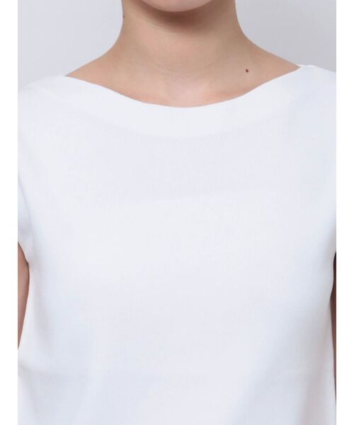 LAGUNAMOON(ラグナムーン)の「ミニマルボートネックニットプルオーバー(ニット/セーター・レディース・ホワイト/ブラック/オレンジ・FREE)」の8枚目の写真