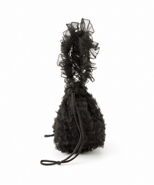 HEY!MrsROSE（ヘイミセスローズ）の「HEY! Mrs ROSE(ヘイ！ミセスローズ)Tulle Smocking BAG（ハンドバッグ・レディース・ピンク/ブラック・FREE）」の17枚目の写真