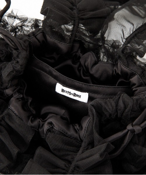 HEY!MrsROSE（ヘイミセスローズ）の「HEY! Mrs ROSE(ヘイ！ミセスローズ)Tulle Smocking BAG（ハンドバッグ・レディース・ピンク/ブラック・FREE）」の22枚目の写真