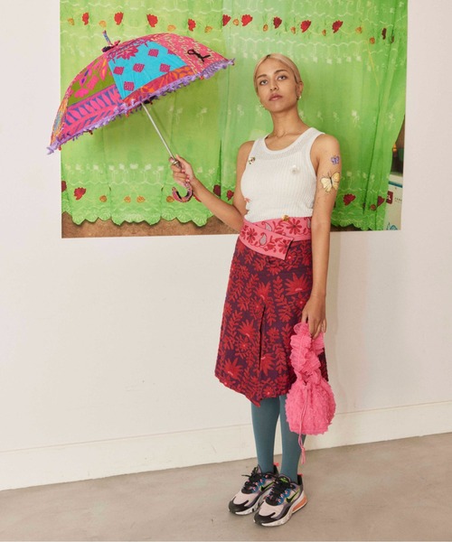 HEY!MrsROSE（ヘイミセスローズ）の「HEY! Mrs ROSE(ヘイ！ミセスローズ)Tulle Smocking BAG（ハンドバッグ・レディース・ピンク/ブラック・FREE）」の10枚目の写真
