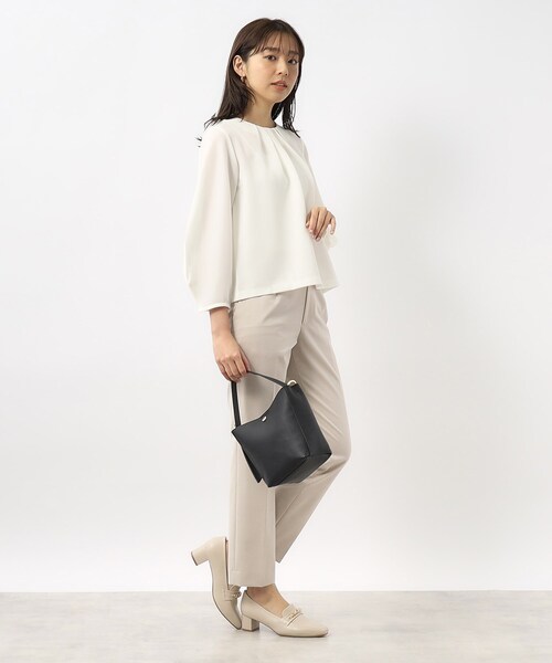 index（インデックス）の「◆アシメタックプルオーバー【洗濯機洗い可】（Tシャツ/カットソー・レディース・ライトイエロー系/ナチュラル/オフホワイト/ネイビー・36/42/38/40）」の12枚目の写真