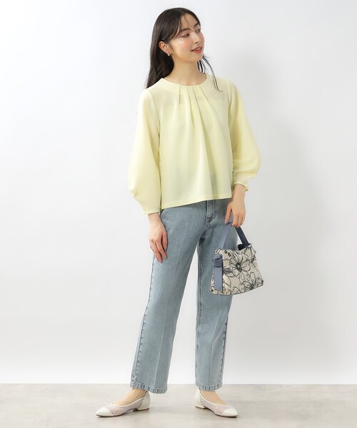 index（インデックス）の「◆アシメタックプルオーバー【洗濯機洗い可】（Tシャツ/カットソー・レディース・ライトイエロー系/ナチュラル/オフホワイト/ネイビー・36/42/38/40）」の7枚目の写真