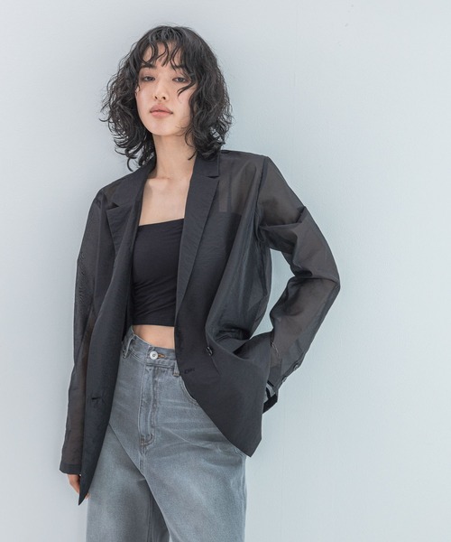 LEPSIM（レプシィム）の「【FOR I SERIES】シアージャケット　111705（テーラードジャケット・レディース・アイボリー/ブラック・FREE）」の19枚目の写真