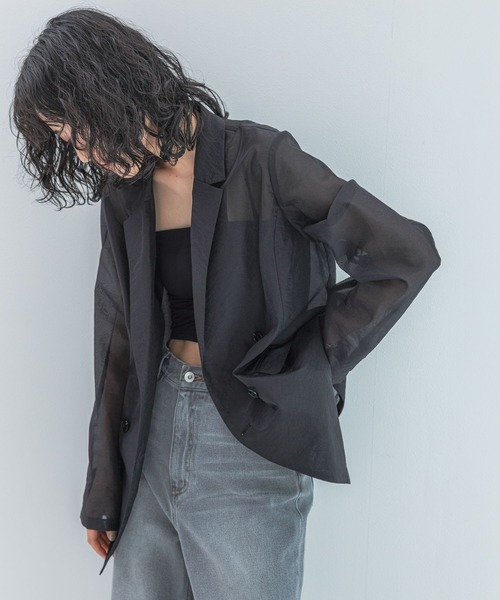 LEPSIM（レプシィム）の「【FOR I SERIES】シアージャケット　111705（テーラードジャケット・レディース・アイボリー/ブラック・FREE）」の15枚目の写真