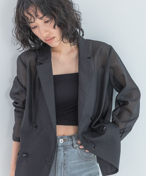 LEPSIM（レプシィム）の「【FOR I SERIES】シアージャケット　111705（テーラードジャケット・レディース・アイボリー/ブラック・FREE）」の16枚目の写真