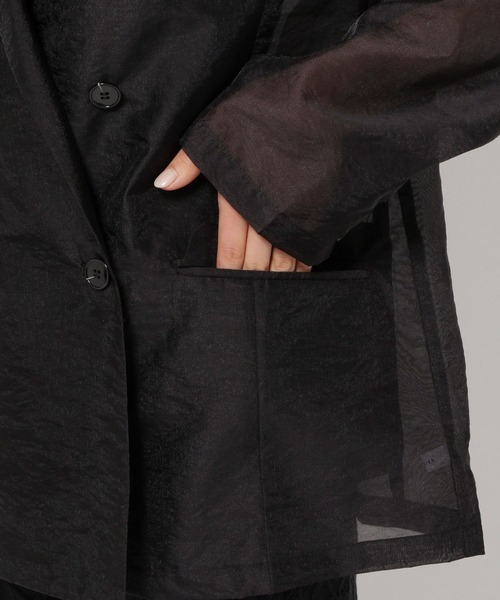 LEPSIM（レプシィム）の「【FOR I SERIES】シアージャケット　111705（テーラードジャケット・レディース・アイボリー/ブラック・FREE）」の4枚目の写真