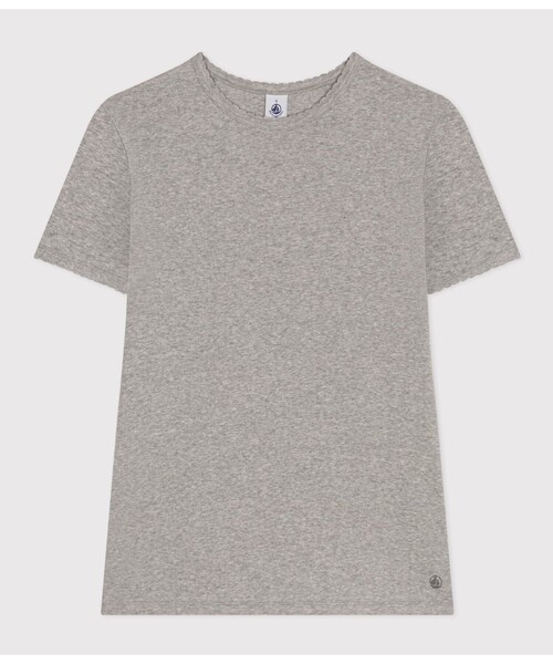 PETIT BATEAU(プチバトー)の「ポワンココットクルーネック半袖Tシャツ(Tシャツ/カットソー・レディース・ブラック/グレー/ブルー/ライトグリーン/ホワイト・XX-SMALL/X-SMALL/SMALL/MEDIUM/LARGE)」の4枚目の写真