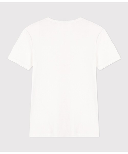 PETIT BATEAU(プチバトー)の「ポワンココットクルーネック半袖Tシャツ(Tシャツ/カットソー・レディース・ブラック/グレー/ブルー/ライトグリーン/ホワイト・XX-SMALL/X-SMALL/SMALL/MEDIUM/LARGE)」の6枚目の写真