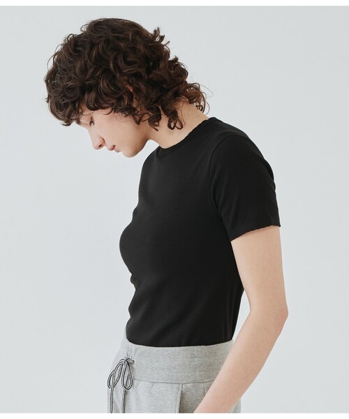 PETIT BATEAU(プチバトー)の「ポワンココットクルーネック半袖Tシャツ(Tシャツ/カットソー・レディース・ブラック/グレー/ブルー/ライトグリーン/ホワイト・XX-SMALL/X-SMALL/SMALL/MEDIUM/LARGE)」の14枚目の写真