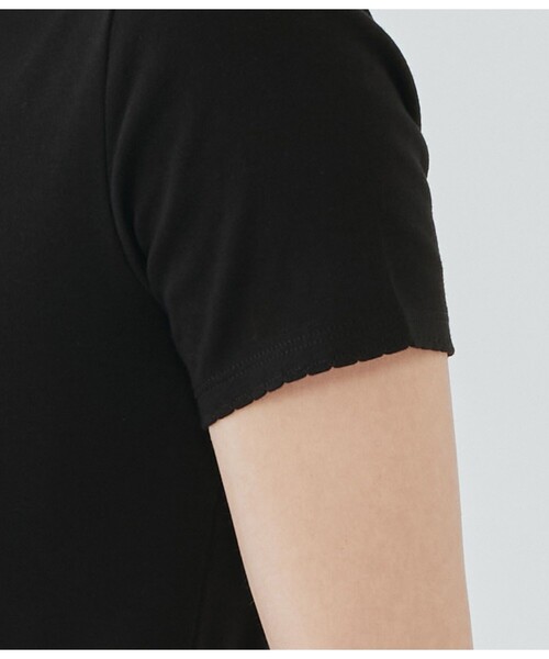 PETIT BATEAU(プチバトー)の「ポワンココットクルーネック半袖Tシャツ(Tシャツ/カットソー・レディース・ブラック/グレー/ブルー/ライトグリーン/ホワイト・XX-SMALL/X-SMALL/SMALL/MEDIUM/LARGE)」の18枚目の写真