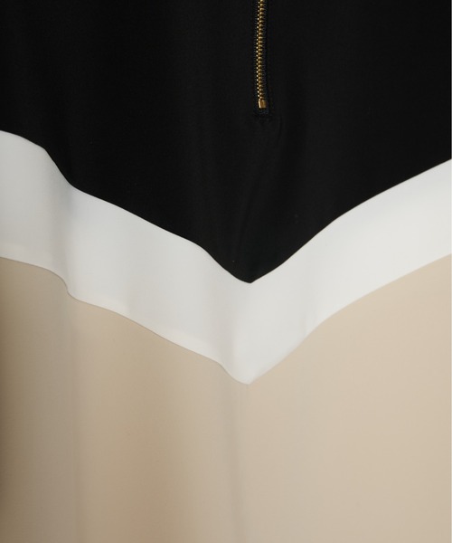 CULLNI（クルニ）の「【CULLNI / クル二】24SS exclusive ハーフZIPバイカラーs/sプルオーバー（Tシャツ/カットソー・メンズ・ネイビー/ブラック/チャコールグレー・2/1）」の5枚目の写真