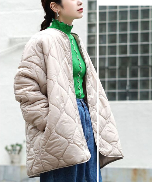 MIMIMEMETE(ミミメメット)の「バイカラーメロウ リブタートルカットソー(Tシャツ/カットソー・レディース・アイボリー/ブルー/チャコール/グリーン・L/M)」の11枚目の写真